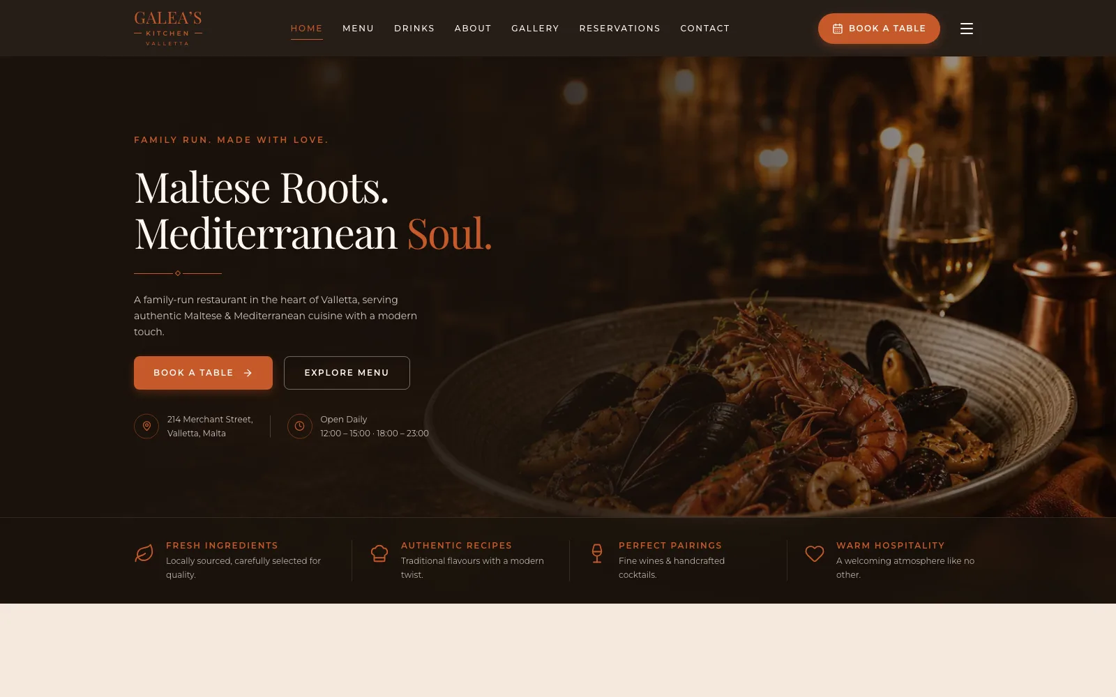Galea's Kitchen website